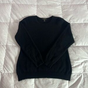 2 ply black cashmere sweater